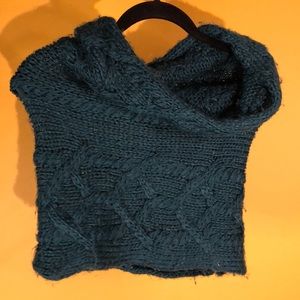 Cowlneck knit infinity scarf